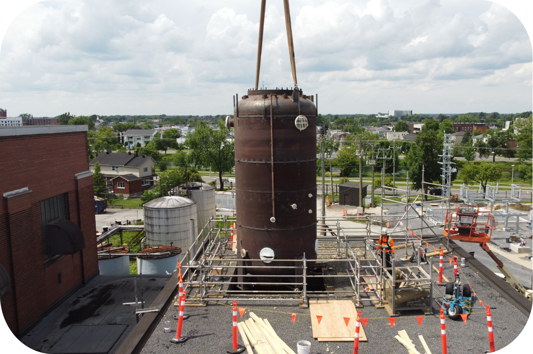 Chaudière électrique livrée chez un client Shellex